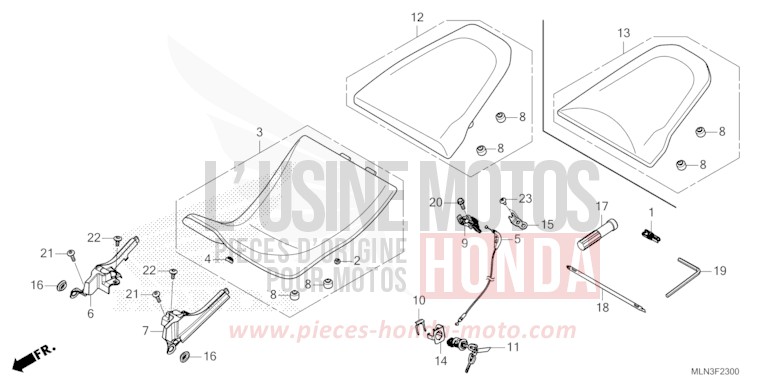 SIEGE de Africa Twin PEARL GLARE WHITE (NHB53H) 2024